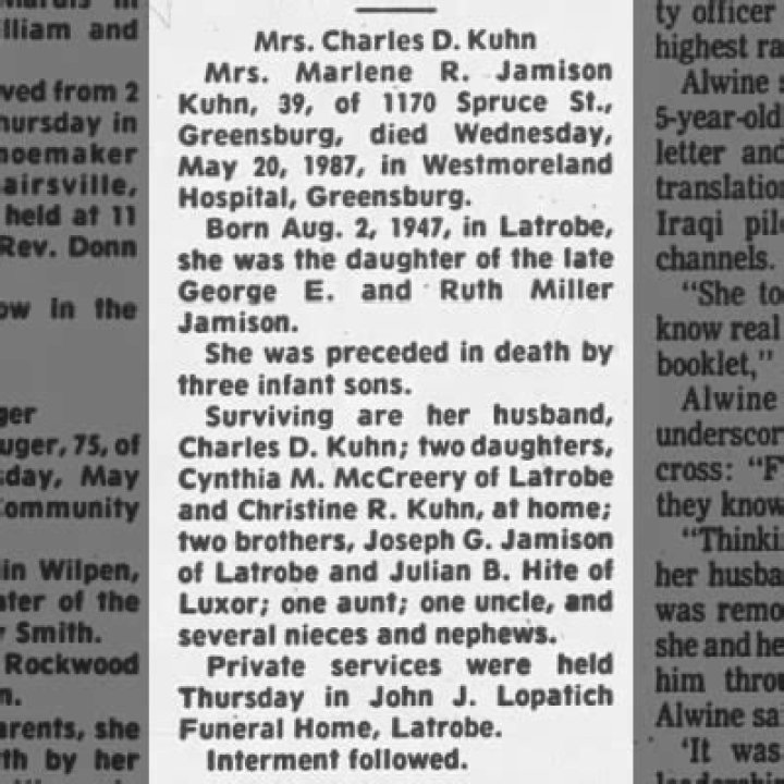 Krisian Kuhn Obituary